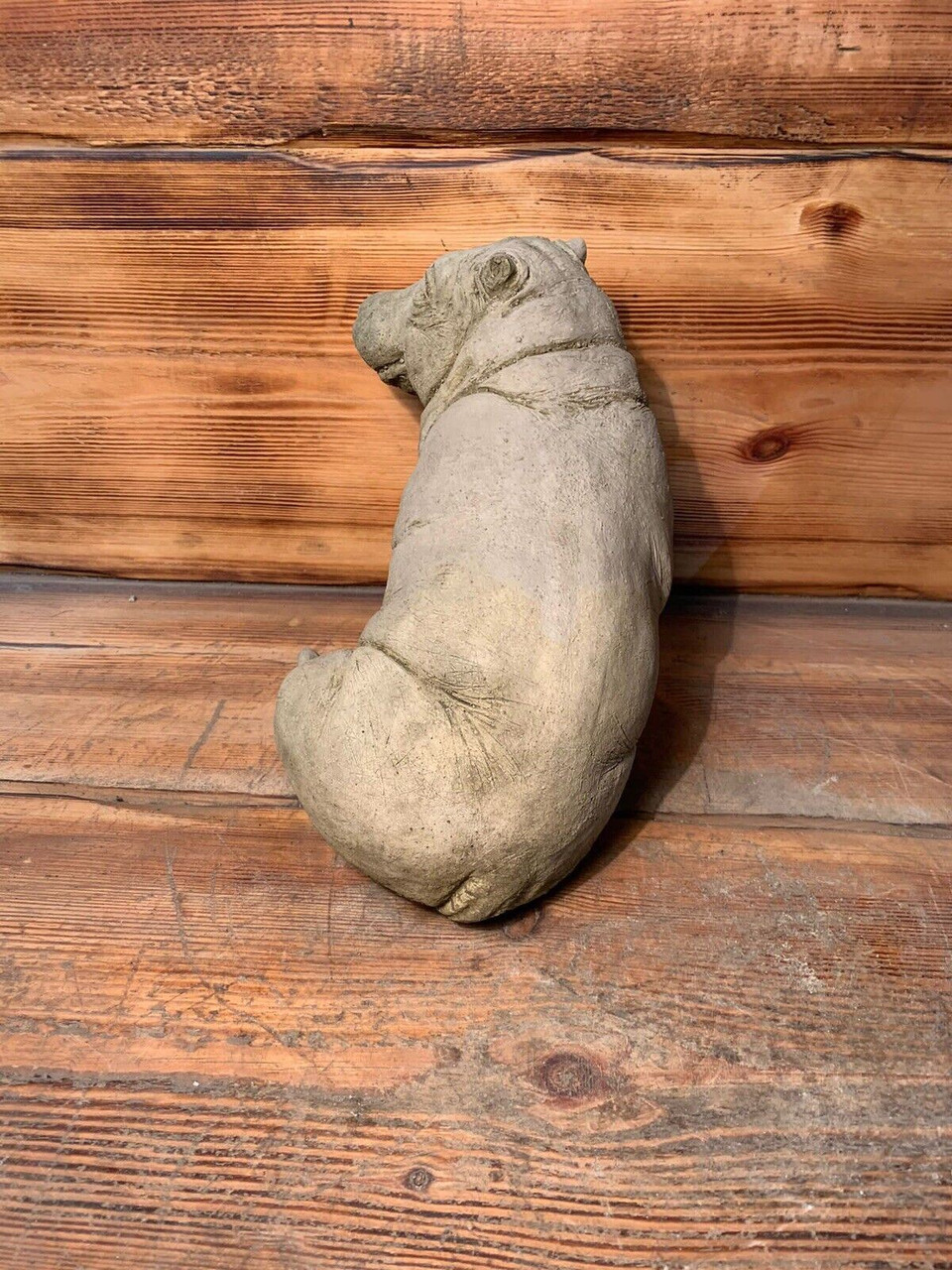 STONE GARDEN CUTE HIPPO HIPPOPOTAMUS STATUE FIGURE ORNAMENT