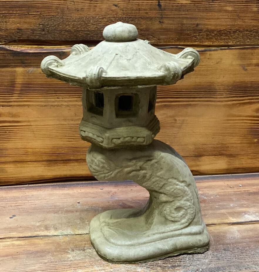 STONE GARDEN DETAILED SMALL JAPANESE PAGODA HAND CAST STONE ORNAMENT GIFT