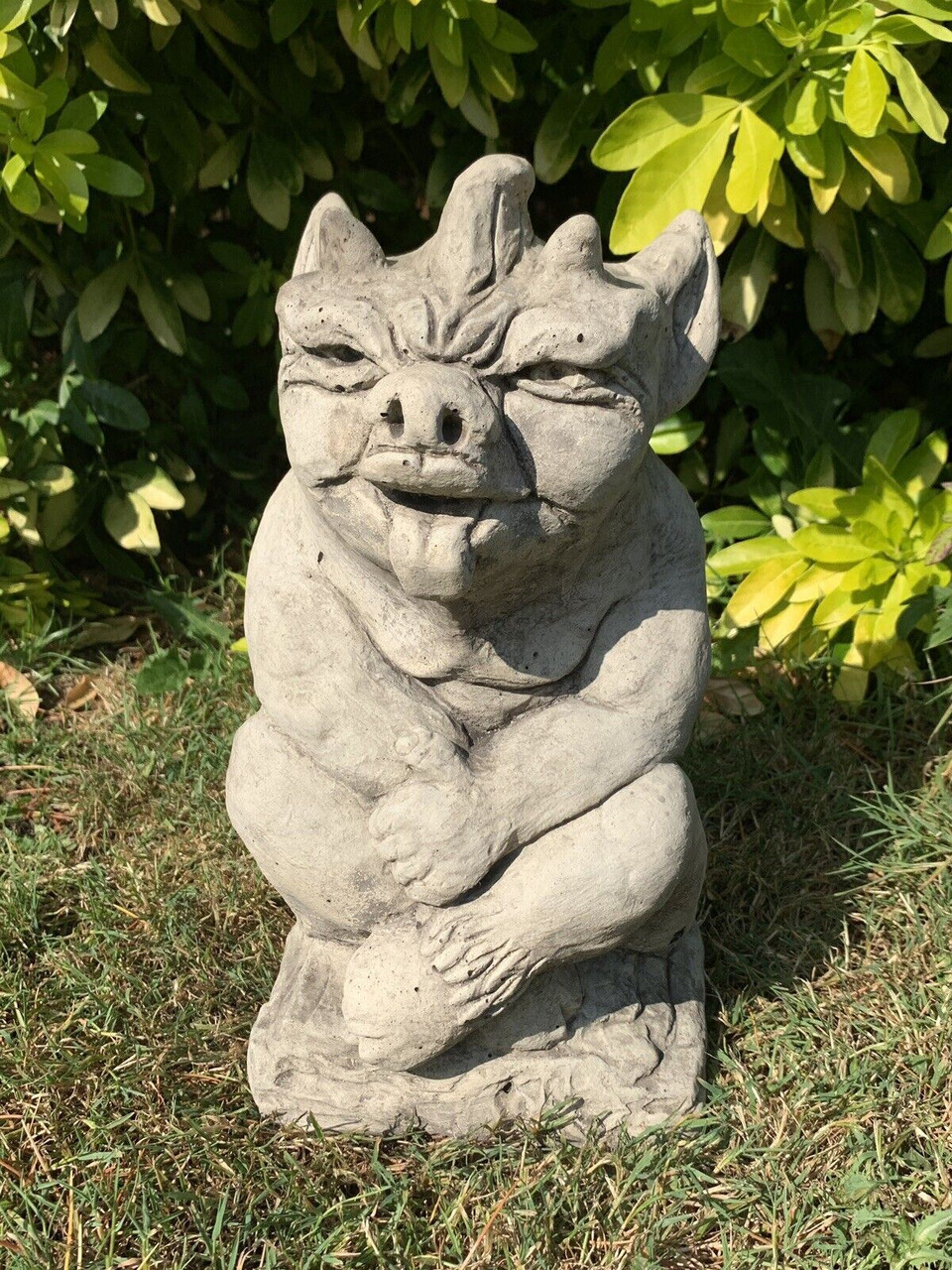 STONE GARDEN GARGOYLE IMP DETAILED GIFT CONCRETE ORNAMENT 