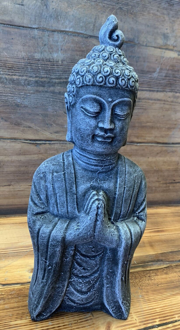 STONE GARDEN LARGE STANDING PRAYING BUDDHA STATUE GIFT ORNAMENT 