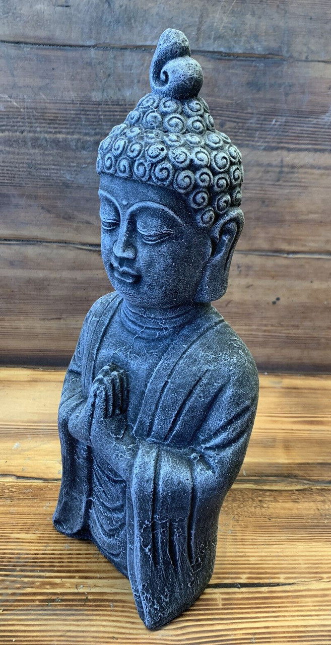 STONE GARDEN LARGE STANDING PRAYING BUDDHA STATUE GIFT ORNAMENT 