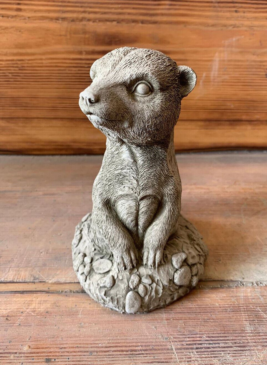 STONE GARDEN SUBMERGED DIGGING MEERKAT STATUE ORNAMENT