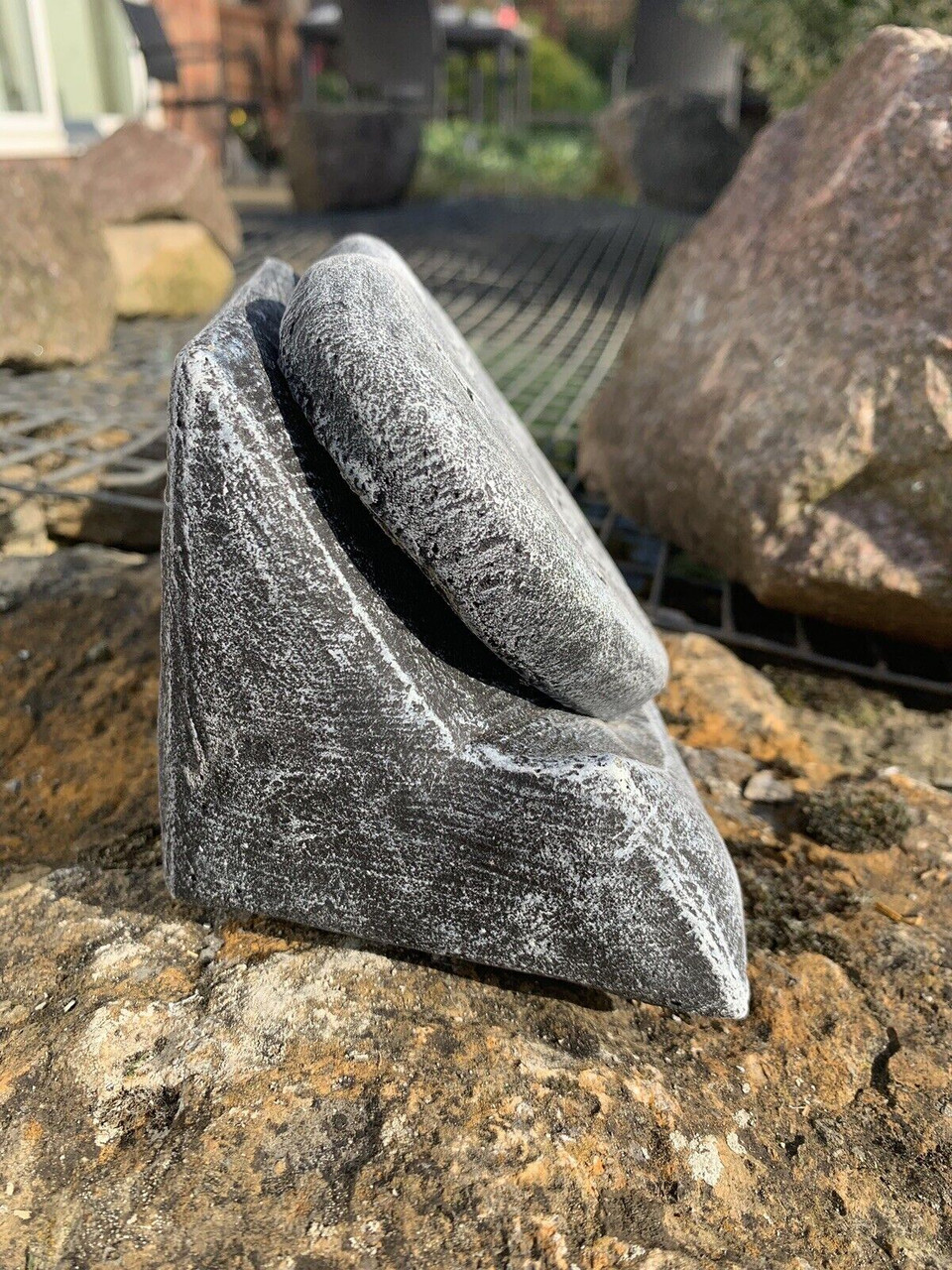 STONE GARDEN A SPECIAL NAN HEART MEMORIAL PLAQUE CONCRETE ORNAMENT