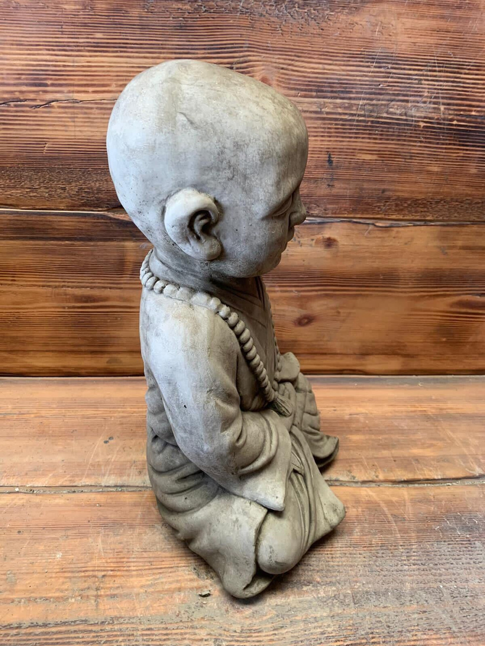 STONE GARDEN LARGE ZEN BABY MONK BUDDHA ORNAMENT STATUE