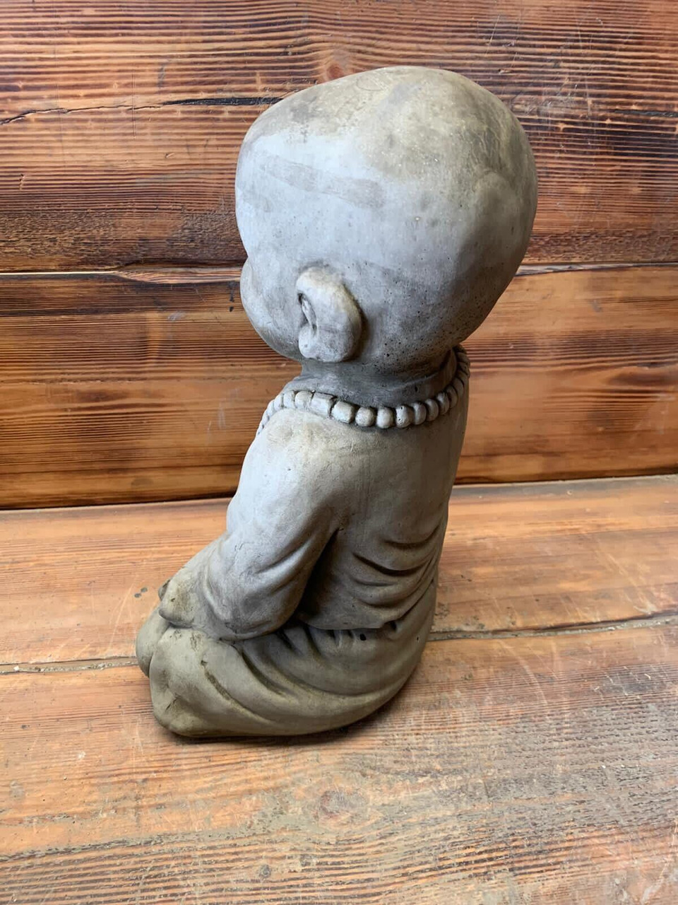 STONE GARDEN LARGE ZEN BABY MONK BUDDHA ORNAMENT STATUE