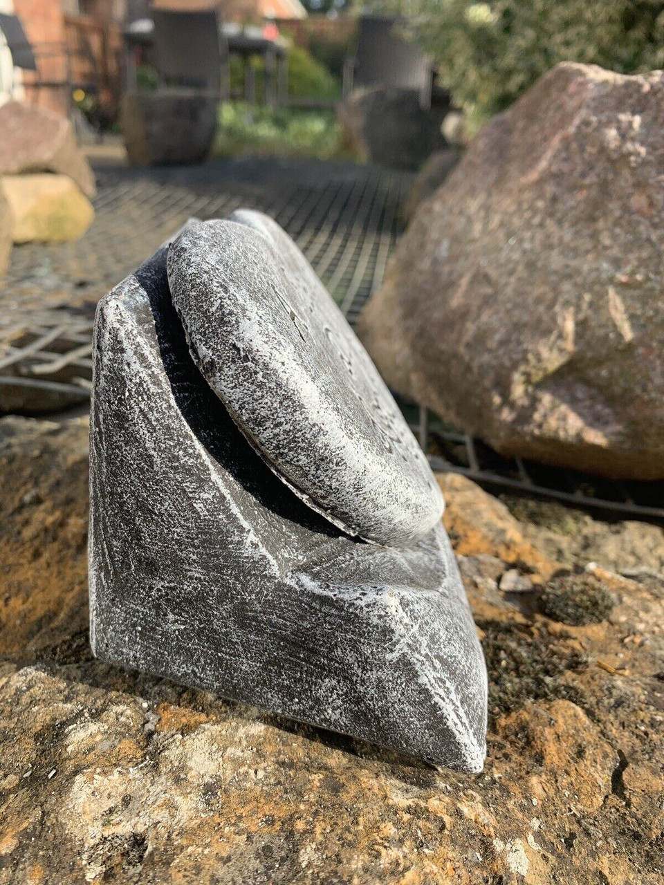 STONE GARDEN A SPECIAL DAD HEART MEMORIAL PLAQUE CONCRETE ORNAMENT