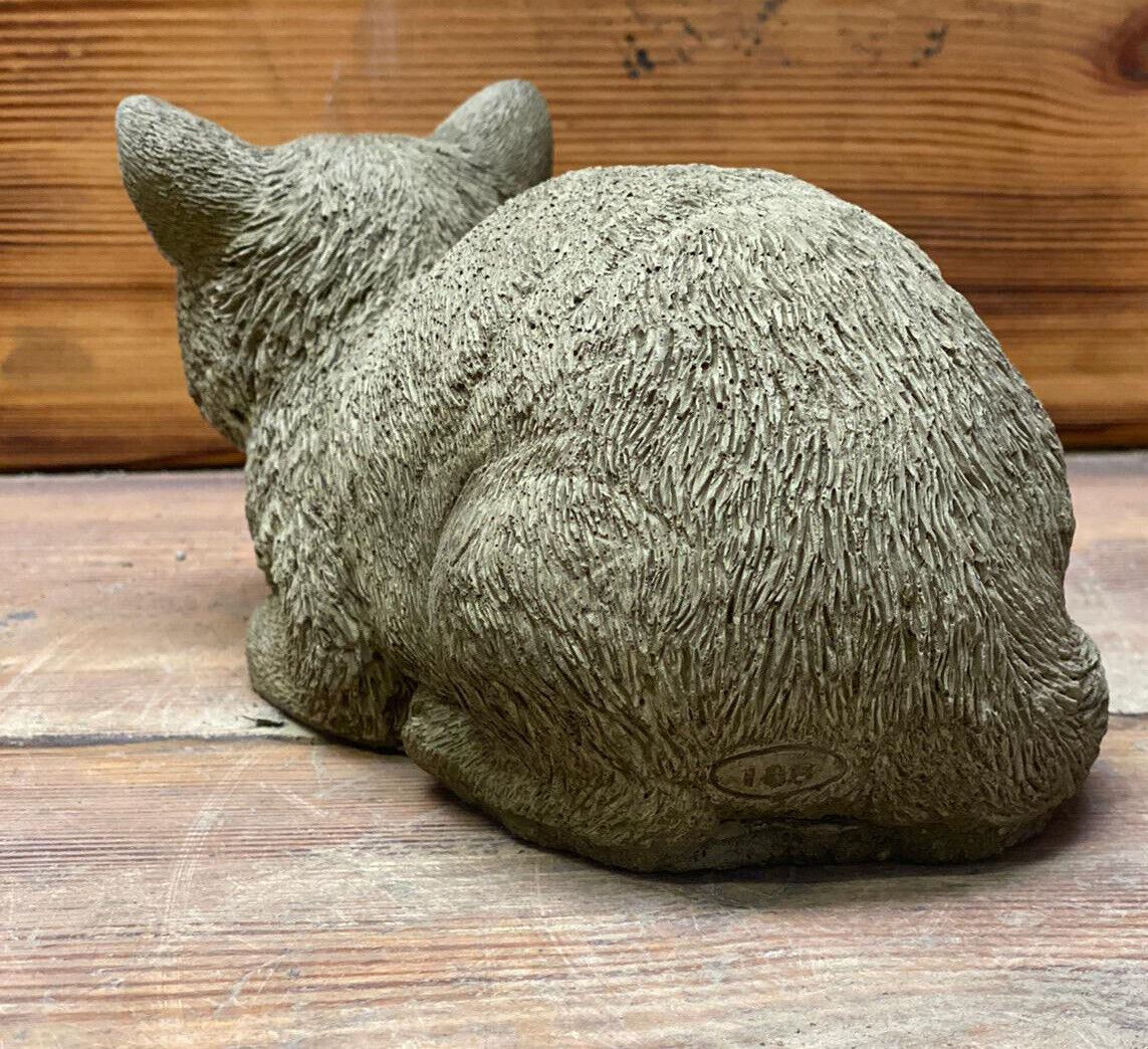 STONE GARDEN SMALL SLEEPING CAT KITTEN MEMORIAL STATUE GIFT ORNAMENT