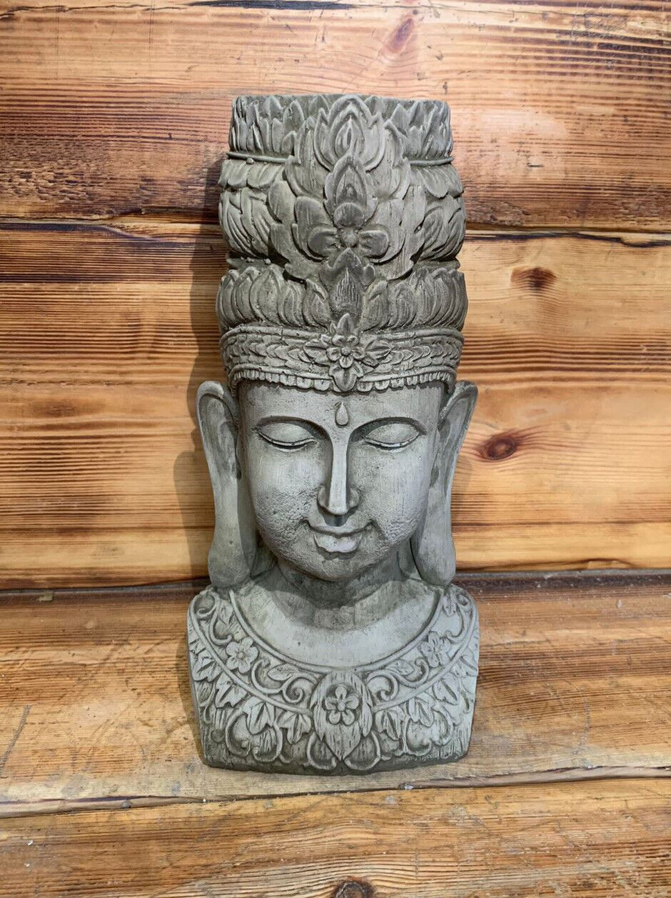 STONE GARDEN ZEN BUDDHA CANDLE HOLDER PLANT POT HOLDER STATUE ORNAMENT