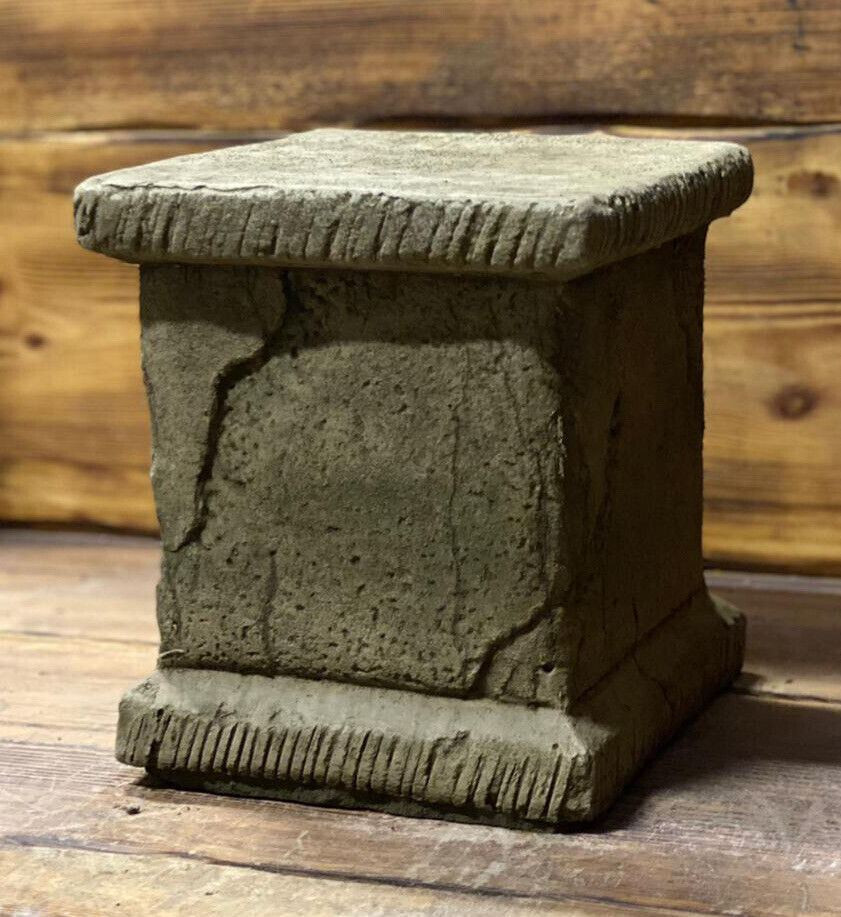 STONE GARDEN SQUARE SOLID HEAVY PLINTH COLUMN PEDESTAL STATUE ORNAMENT