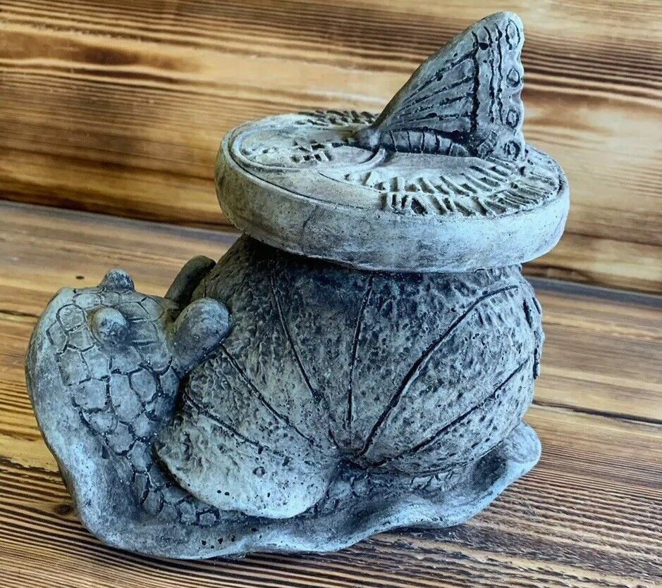 STONE GARDEN CUTE SNAIL SUN DIAL STATUE ORNAMENT