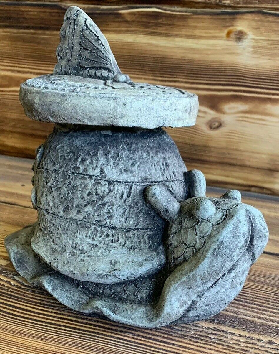 STONE GARDEN CUTE SNAIL SUN DIAL STATUE ORNAMENT