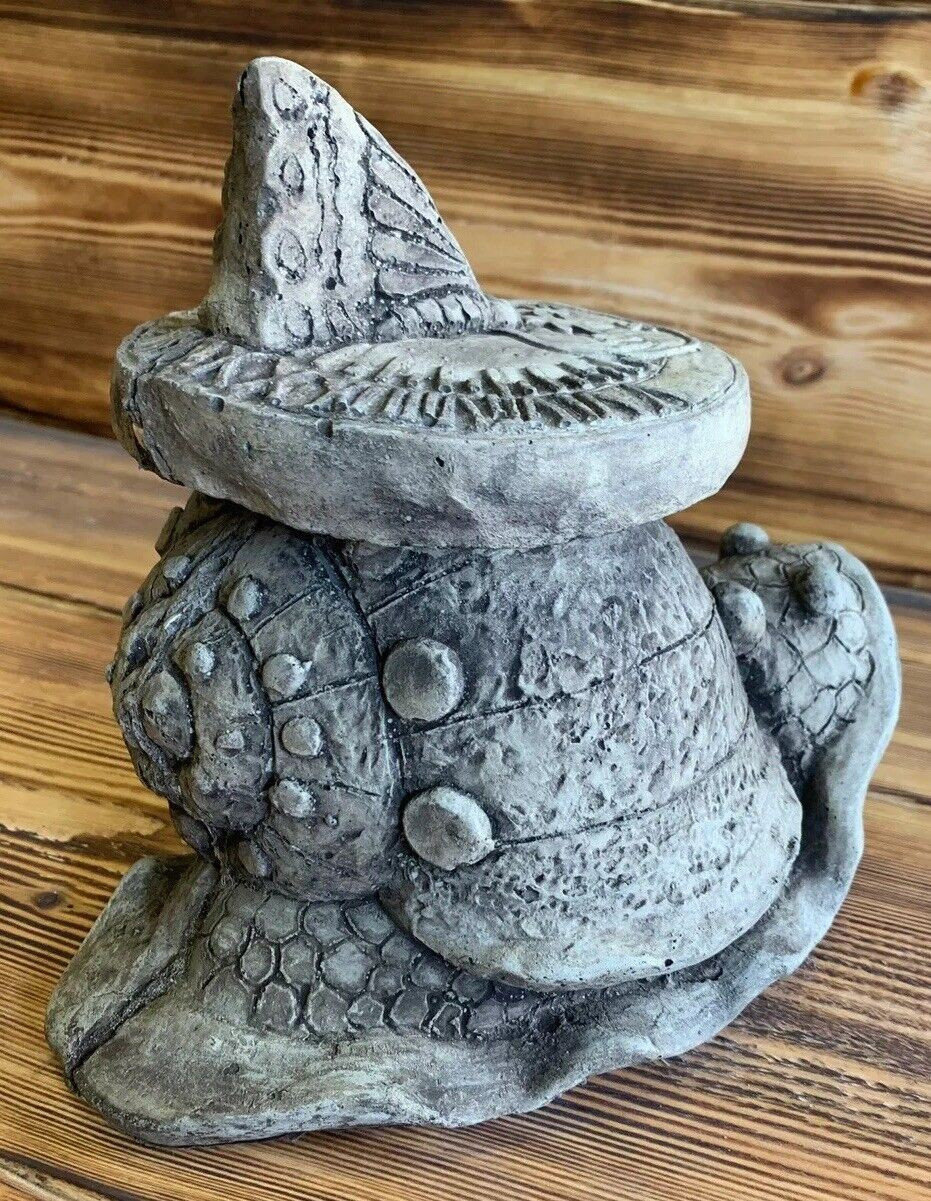 STONE GARDEN CUTE SNAIL SUN DIAL STATUE ORNAMENT