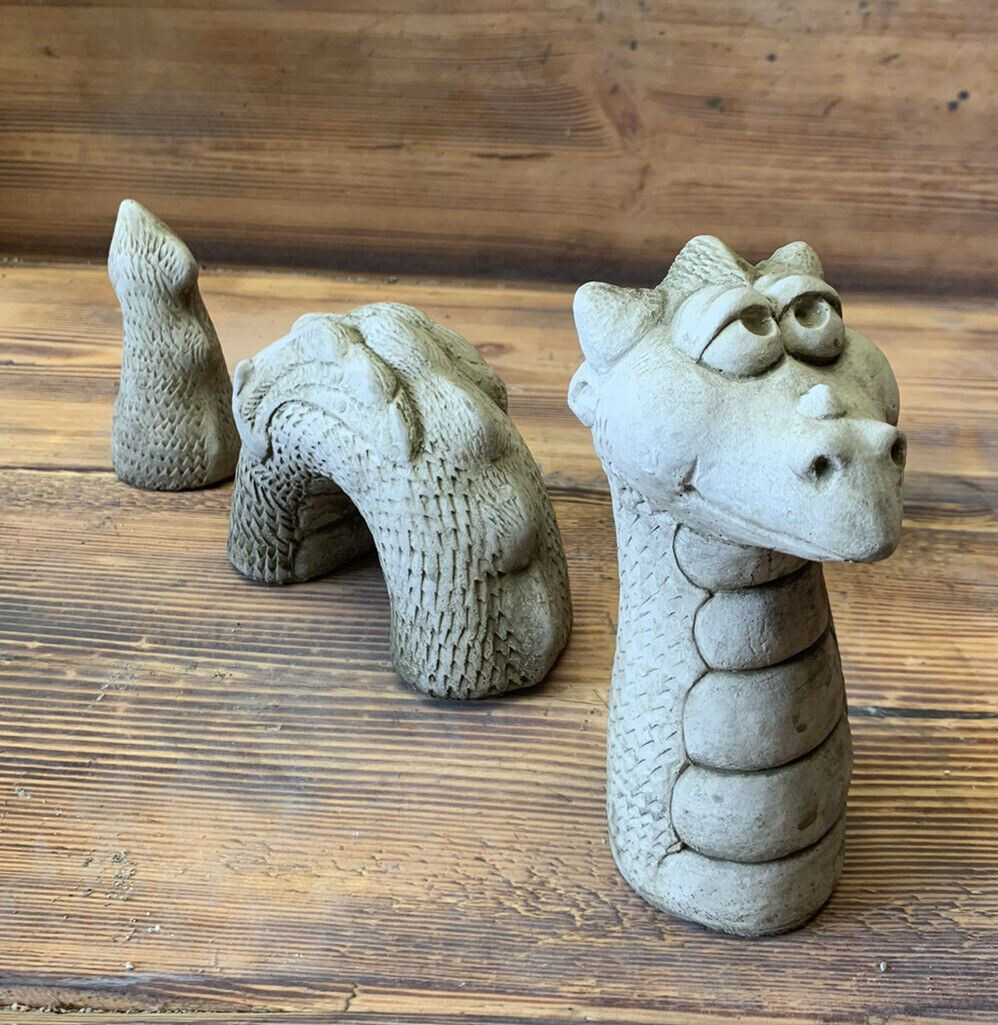 STONE GARDEN LOCH NESS MONSTER NESSY 3 PIECE GIFT ORNAMENT