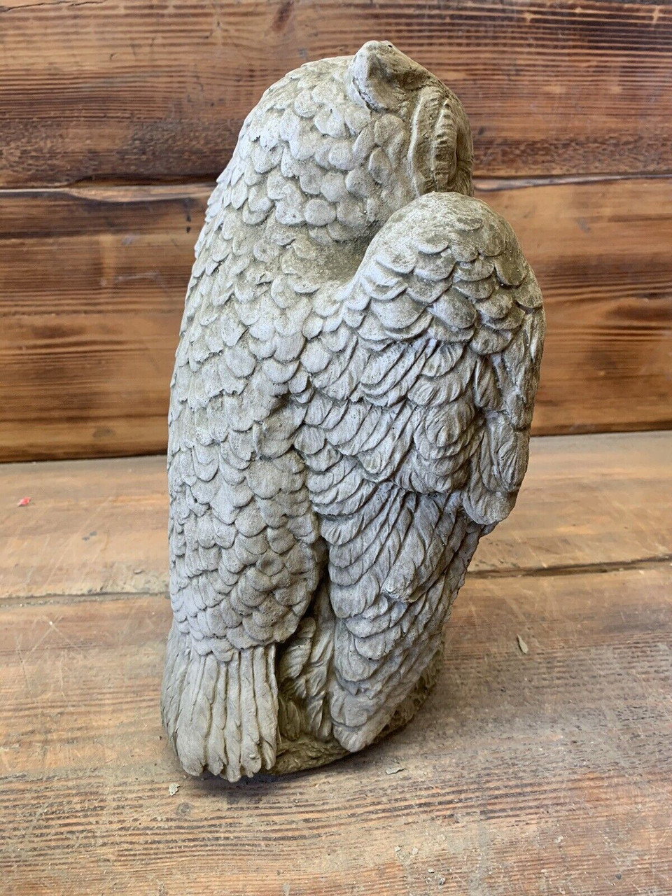 STONE GARDEN LARGE OWL BIRD WILDLIFE GIFT CONCRETE STATUE ORNAMENT