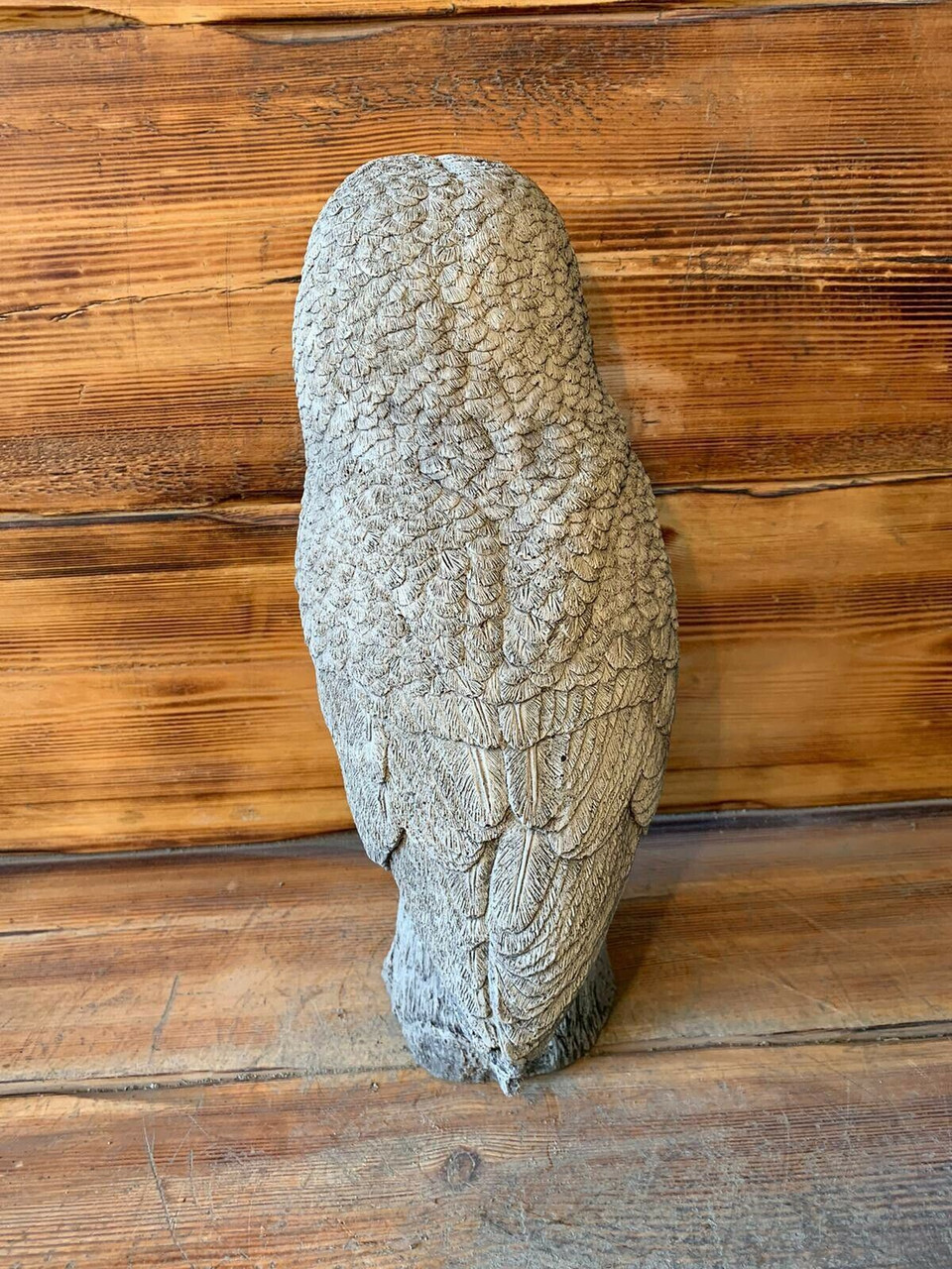 STONE GARDEN LARGE BARN OWL STATUE GIFT ORNAMENT