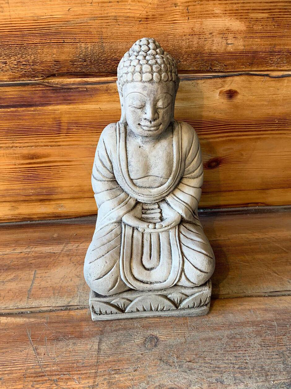 STONE GARDEN SQUARE ROBE BUDDHA NATURAL GIFT CONCRETE ORNAMENT