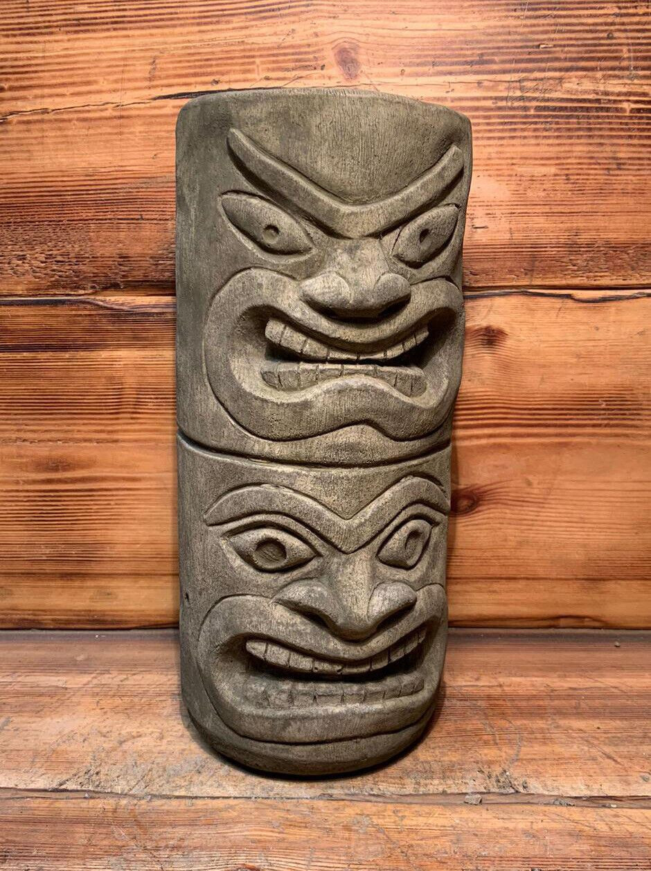 STONE GARDEN TOTEM POLE EASTER ISLAND AFRICAN HEAD TIKI STATUE ORNAMENT