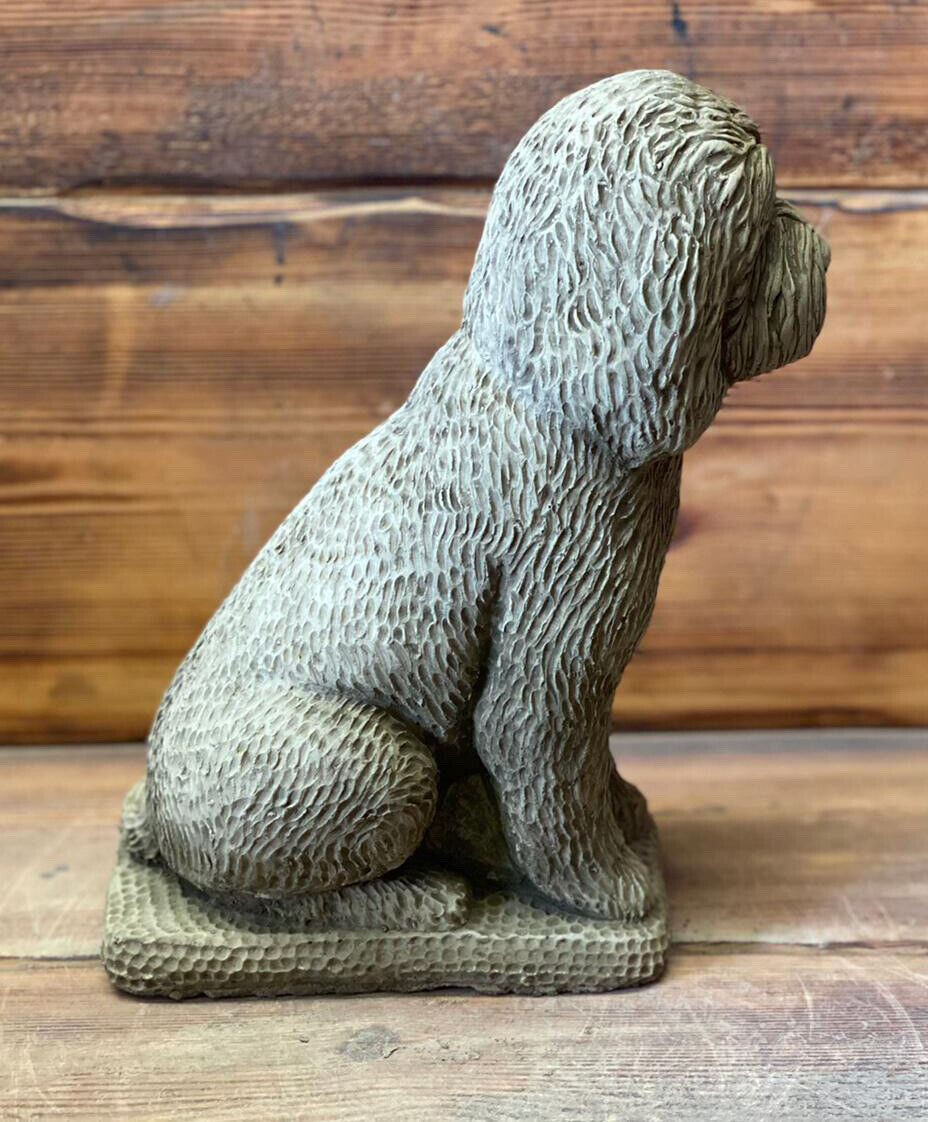 STONE GARDEN DETAILED COCKAPOO POODLE DOG GIFT STATUE ORNAMENT