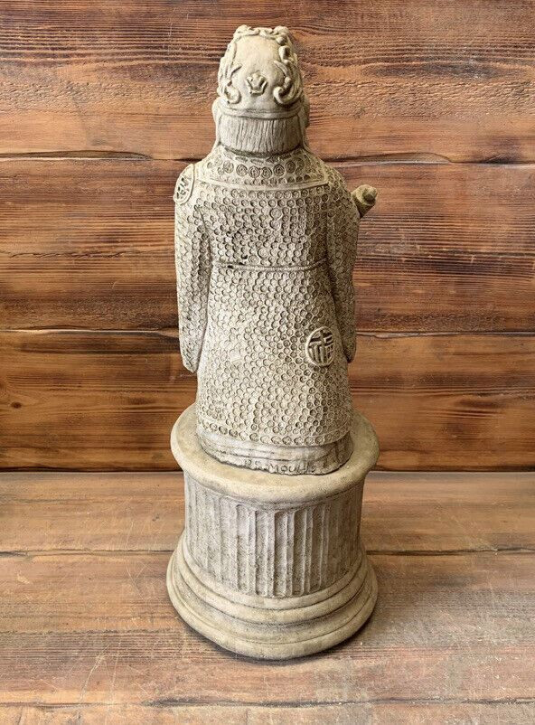 STONE GARDEN LARGE CHINESE JAPANESE CONFUCIUS MAN ON PLINTH ORIENTAL ORNAMENT