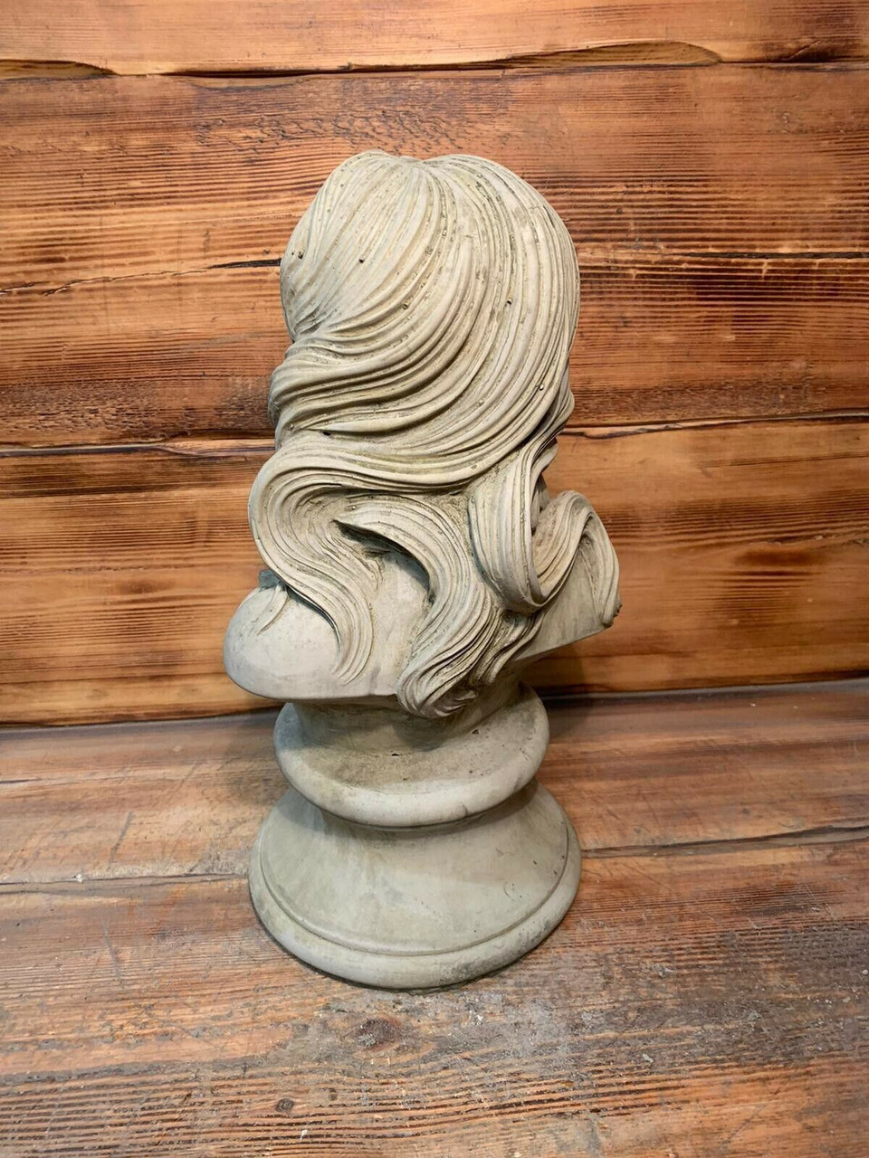 Female Bust With Optional Fluted Round Plinth - Stone Garden Ornaments &  Garden Statues in UK