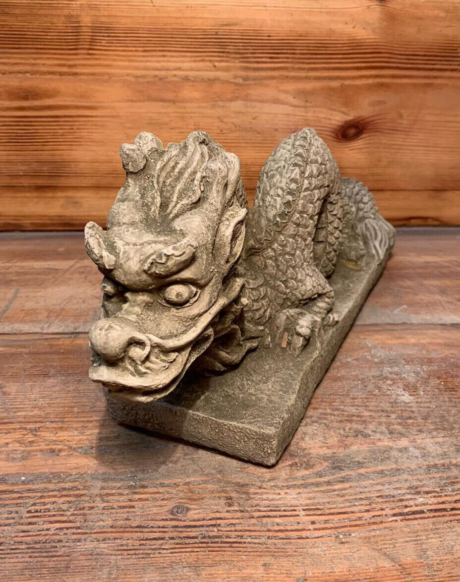 STONE GARDEN CHINESE DRAGON ORIENTAL STATUE ORNAMENT
