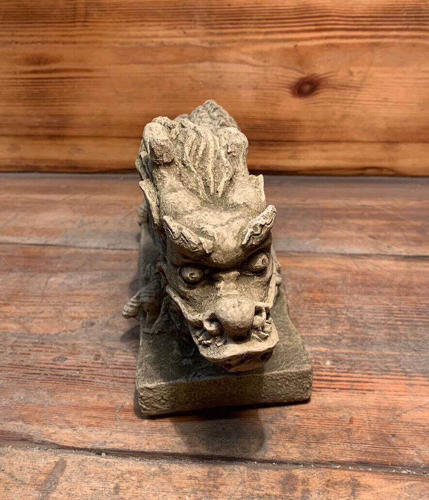 STONE GARDEN CHINESE DRAGON ORIENTAL STATUE ORNAMENT
