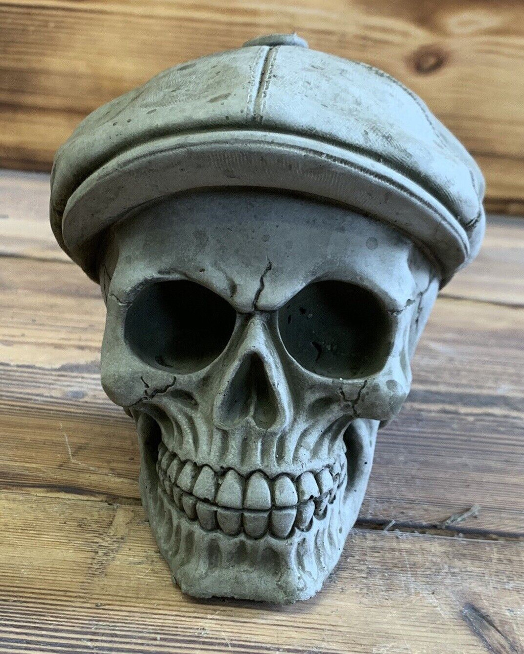 STONE GARDEN PEAKY BLINDERS SKULL GOTHIC HUMAN HEAD ORNAMENT STATUE