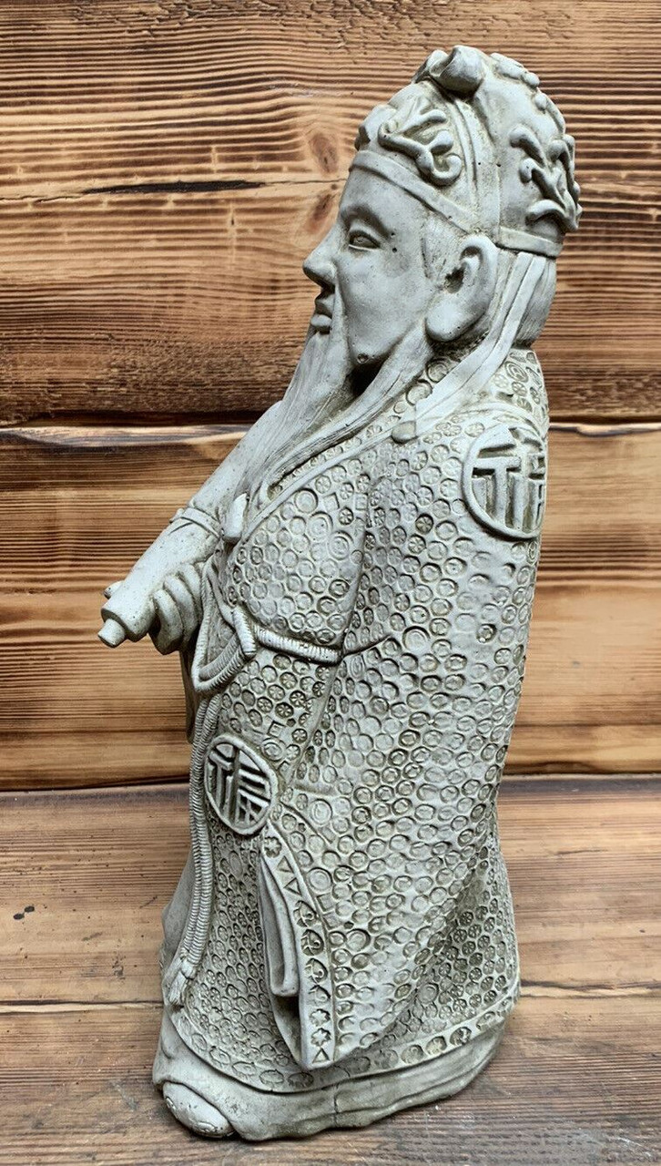 STONE GARDEN LARGE CHINESE JAPANESE CONFUCIUS MAN ORIENTAL GIFT ORNAMENT 