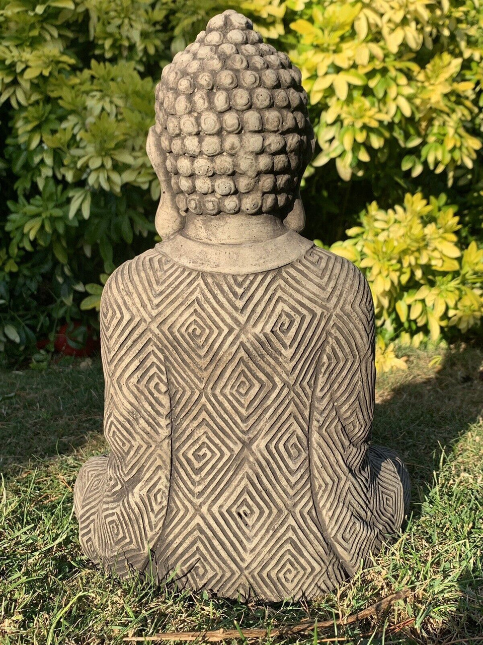 STONE GARDEN LARGE MAZE ROBE BUDDHA NATURAL GIFT  CONCRETE ORNAMENT