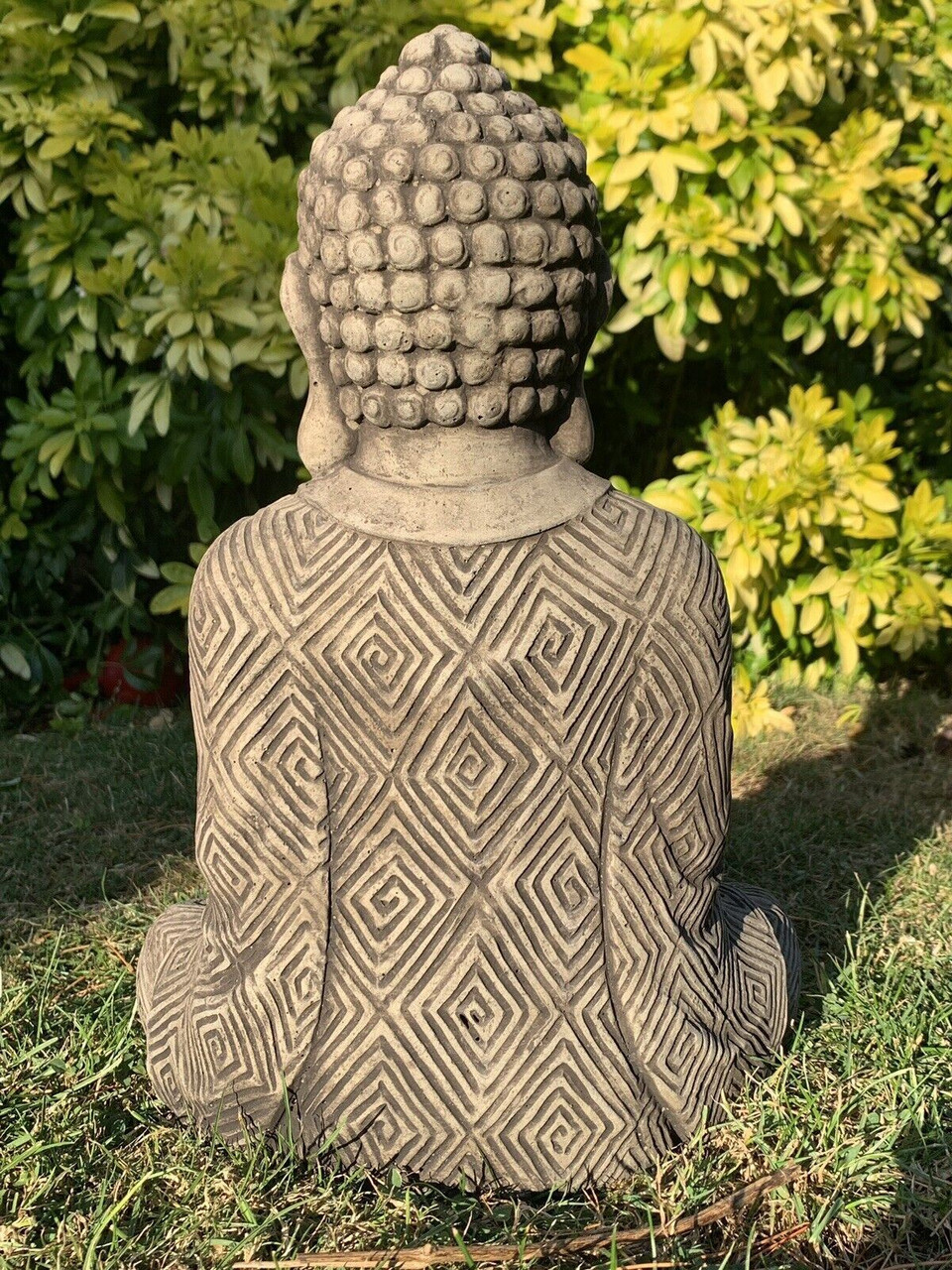 STONE GARDEN LARGE MAZE ROBE BUDDHA NATURAL GIFT  CONCRETE ORNAMENT