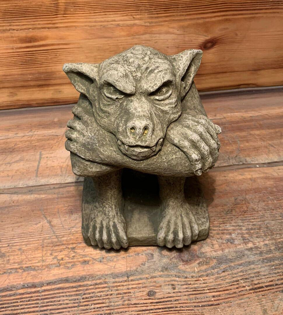 STONE GARDEN GARGOYLE IMP DETAILED GIFT  CONCRETE ORNAMENT