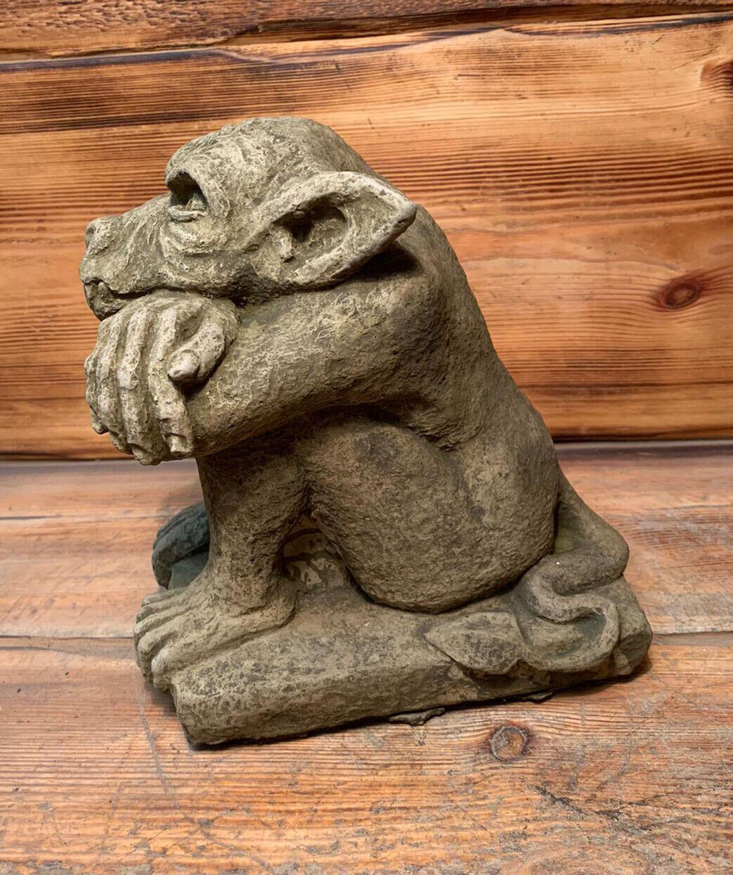 STONE GARDEN GARGOYLE IMP DETAILED GIFT  CONCRETE ORNAMENT