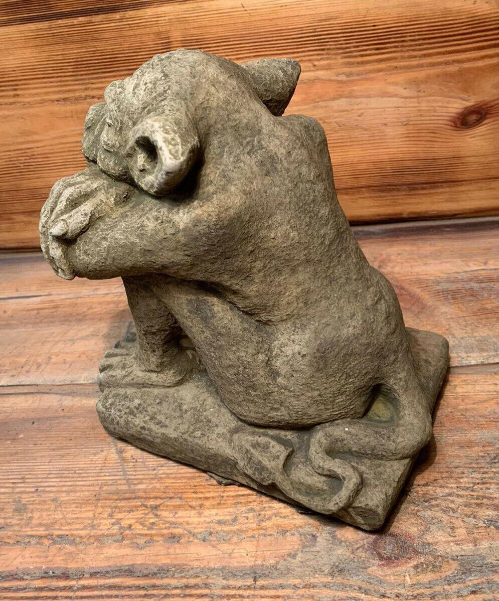 STONE GARDEN GARGOYLE IMP DETAILED GIFT  CONCRETE ORNAMENT