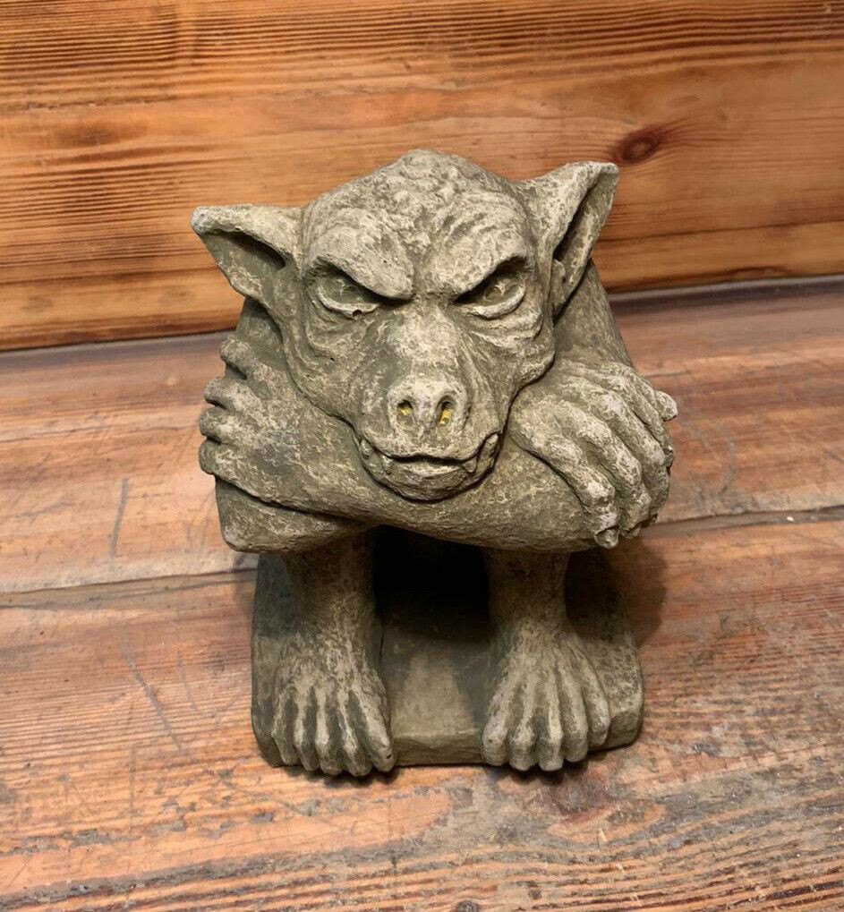 STONE GARDEN GARGOYLE IMP DETAILED GIFT  CONCRETE ORNAMENT