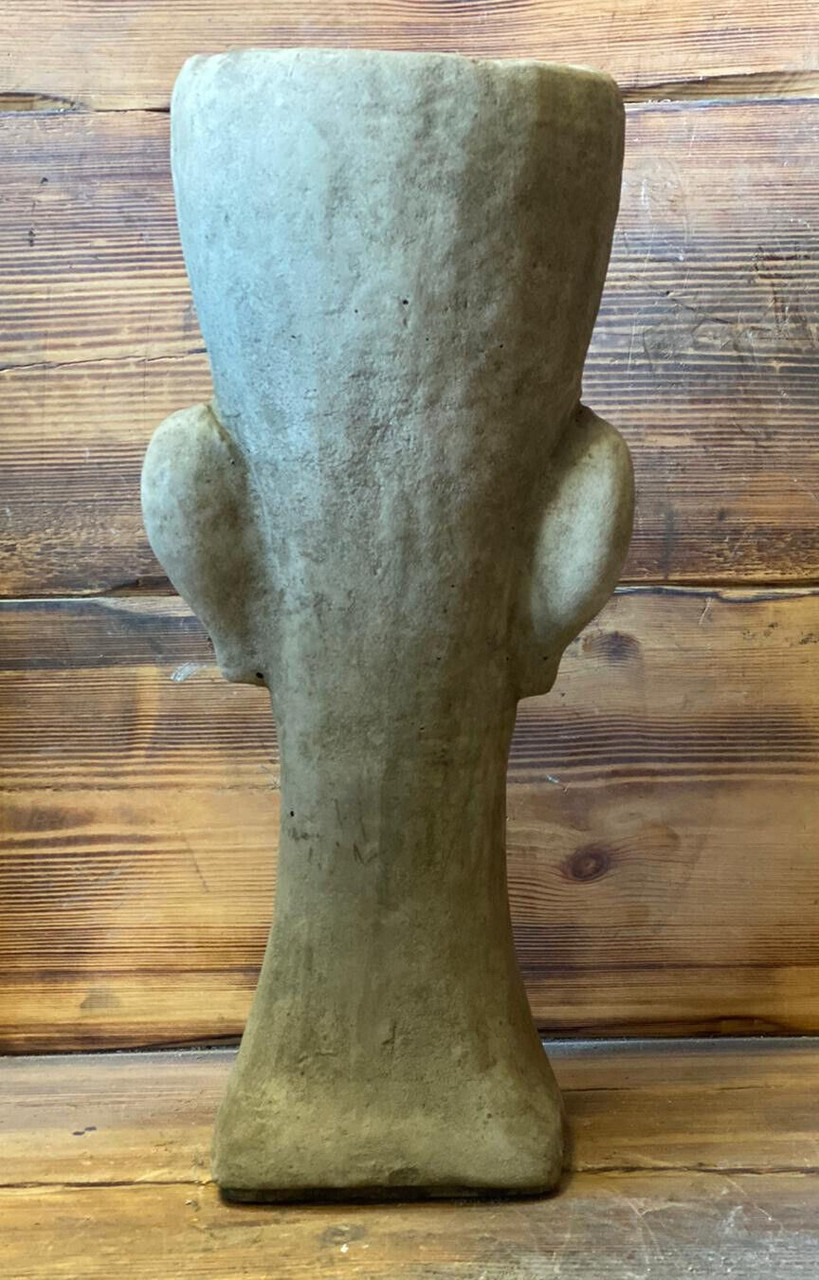 STONE GARDEN EASTER ISLAND HEAD PLANT POT PLANTER/MOAI/TIKI CONCRETE ORNAMENT