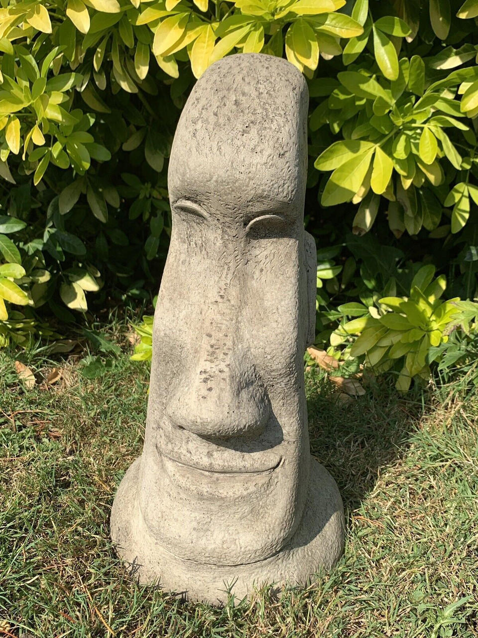 STONE GARDEN EASTER ISLAND HEAD / MOAI / TIKI  CONCRETE ORNAMENT