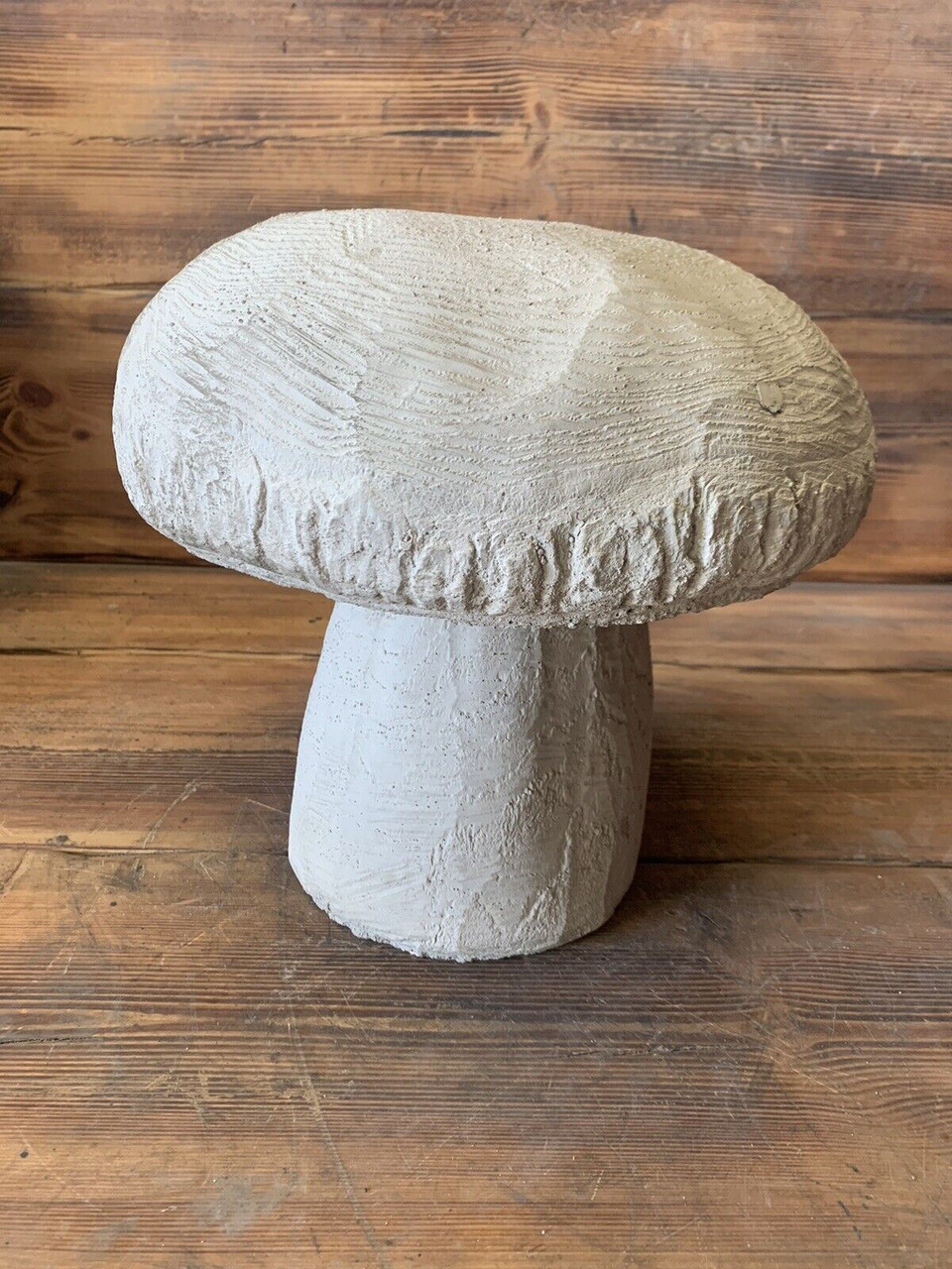 STONE GARDEN TRADITIONAL LARGE TOADSTOOL MUSHROOM 2 PIECE  CONCRETE ORNAMENT