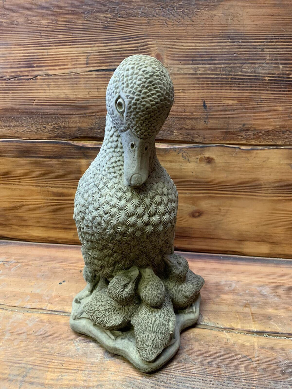 STONE GARDEN CUTE DUCK FAMILY STATUE POULTRY  GIFT ORNAMENT