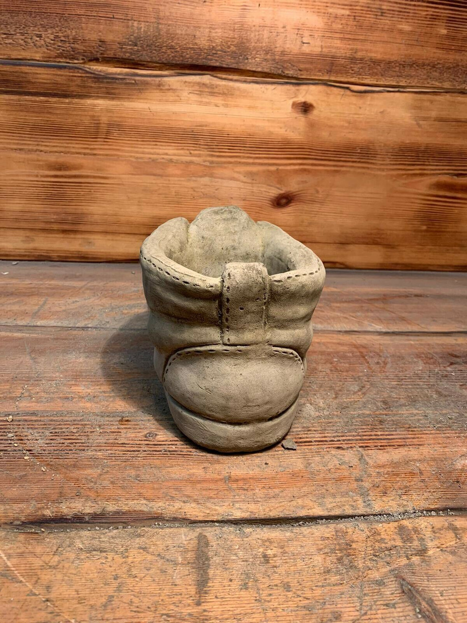 STONE GARDEN DETAILED BOOT PLANTER  CONCRETE ORNAMENT