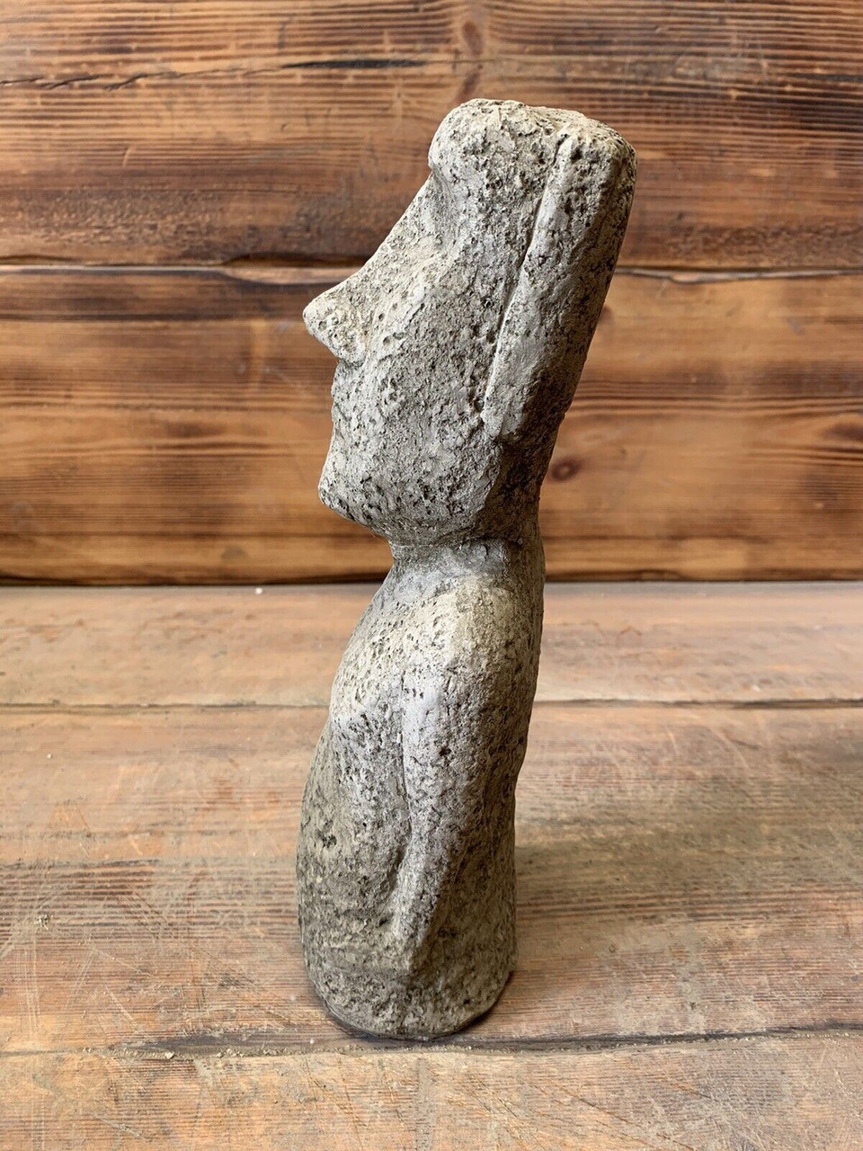 STONE GARDEN  EASTER ISLAND HEAD / MOAI / TIKI CONCRETE ORNAMENT