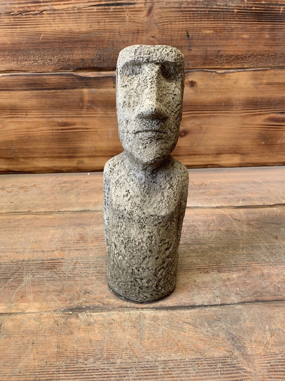 STONE GARDEN  EASTER ISLAND HEAD / MOAI / TIKI CONCRETE ORNAMENT