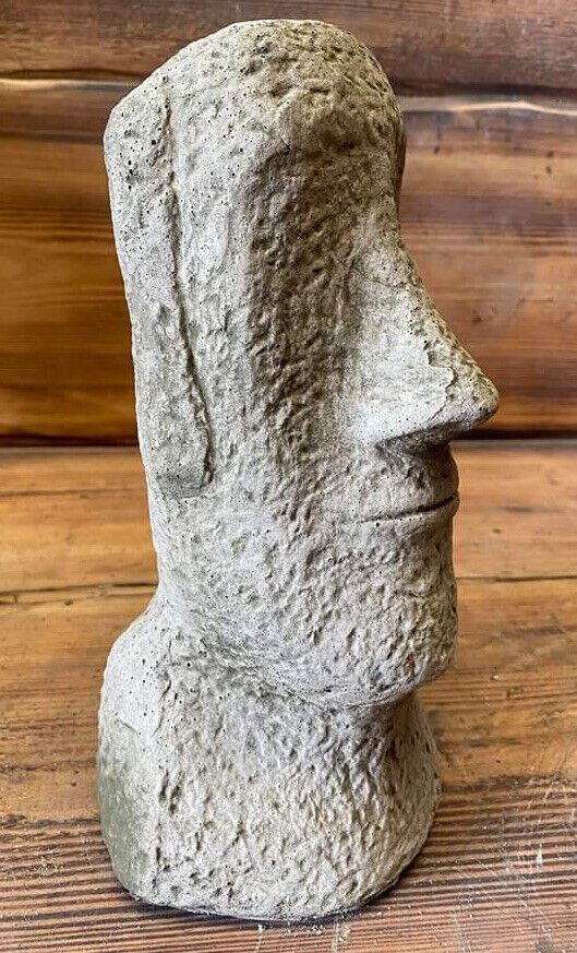 STONE GARDEN EASTER ISLAND  HEAD / MOAI / TIKI CONCRETE ORNAMENT