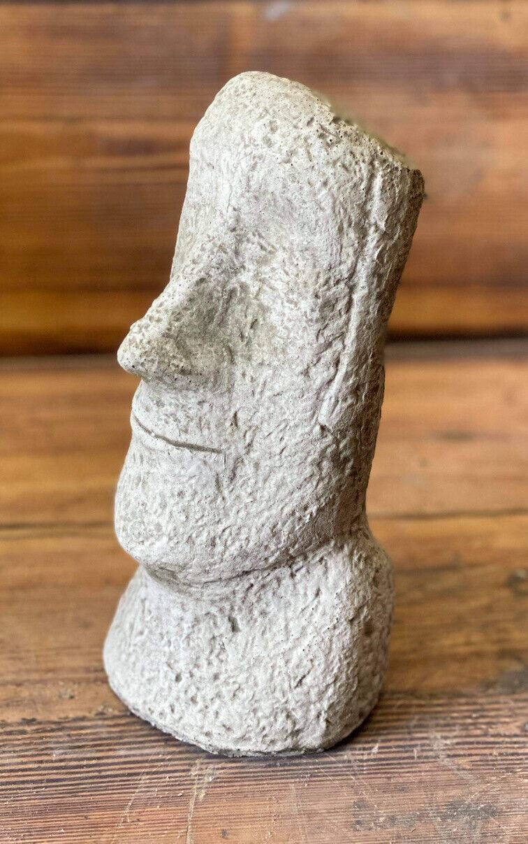 STONE GARDEN EASTER ISLAND  HEAD / MOAI / TIKI CONCRETE ORNAMENT