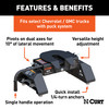 CURT 16K, E16 5th Wheel Hitch, 16,000 lbs, Select Chevrolet Silverado, GMC Sierra 2500, 3500 HD, 8-Foot Bed Puck System 16097