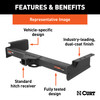 CURT 15313 Xtra Duty Class 5 Trailer Hitch, 2-In Receiver, Compatible with Select Chevrolet Silverado, GMC Sierra 2500, 3500 HD