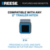 Reese Tri-Ball Trailer Hitch Ball Mount, (1-7/8 Inch, 2 Inch, 2-5/16 Inch Trailer Hitch Balls), Fits 2 Inch Square Receiver, 16,000 lbss. Capacity, Premium Black 7096400