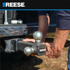 Reese Tri-Ball Trailer Hitch Ball Mount, (1-7/8 Inch, 2 Inch, 2-5/16 Inch Trailer Hitch Balls), Fits 2 Inch Square Receiver, 16,000 lbss. Capacity, Premium Black 7096400