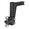 CURT 45936 Deep-Drop Adjustable Trailer Hitch Ball Mount with Dual Ball, 2" Shank, Up to 15,000 lbss