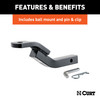 CURT 110833 Class 1 Trailer Hitch with Ball Mount, 1-1/4-In Receiver, Fits Select Volkswagen Jetta