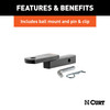 CURT 120363 Class 2 Trailer Hitch with Ball Mount, 1-1/4-In Receiver, Fits Select Ford Edge, Lincoln MKX